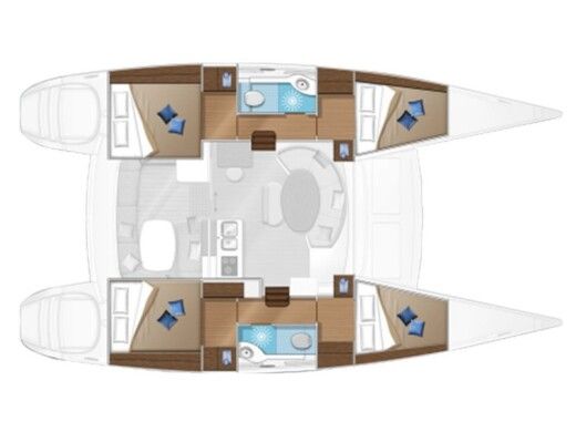 Catamaran  Lagoon 380 S2 Boat layout