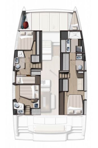 Catamaran Bali - Catana Bali 4.6 - 4 + 1 cab. Plano del barco