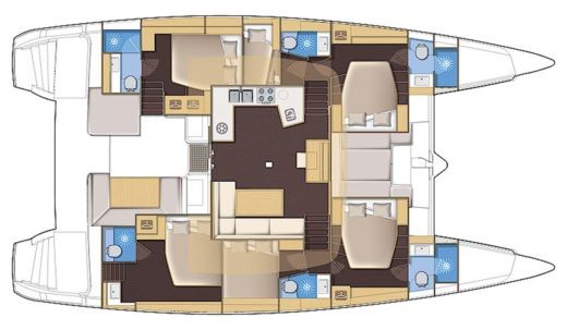 Catamaran Lagoon Lagoon 52 S Boat design plan
