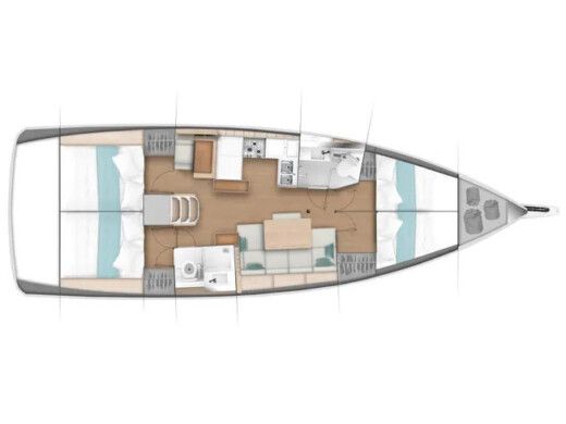 Sailboat Jeanneau Sun Odyssey 440 Boat layout
