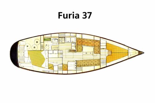 Sailboat Furia 37 Plano del barco