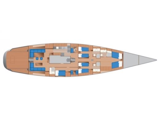 Sail Yacht Wally 100 Planimetria della barca
