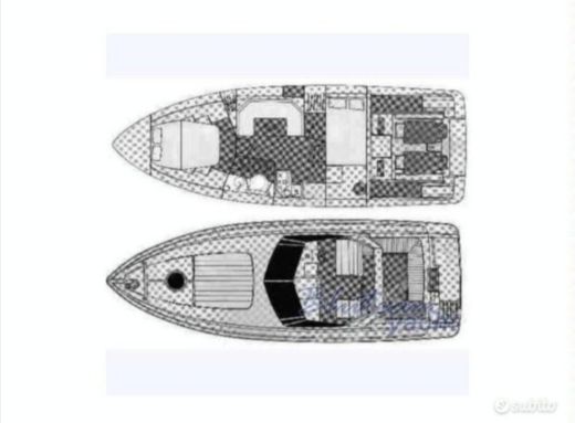 Motorboat Gobbi 37 Sport Planimetria della barca
