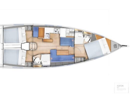 Sailboat Jeanneau Sun Odyssey 410 Boat layout