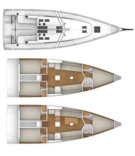 Sailboat Beneteau First 36 Plan du bateau