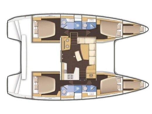 Catamaran  Lagoon 42 Boot Grundriss