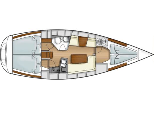 Sailboat HANSE 342 boat plan