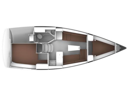 Sailboat BAVARIA 33 C Boat layout