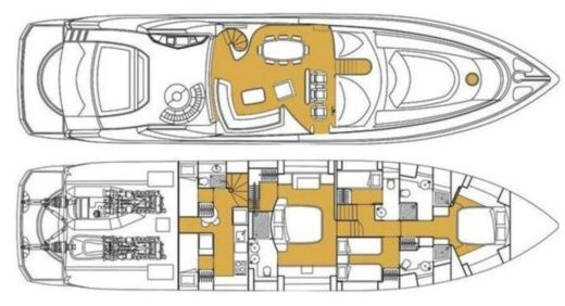 Motor Yacht Sunseeker 82ft boat plan