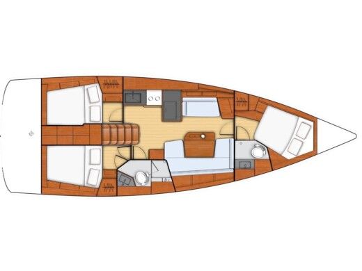 Sailboat BENETEAU 41.1 Boat layout