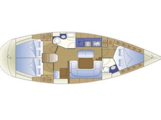 Sailboat  Bavaria 39 Cruiser Boot Grundriss
