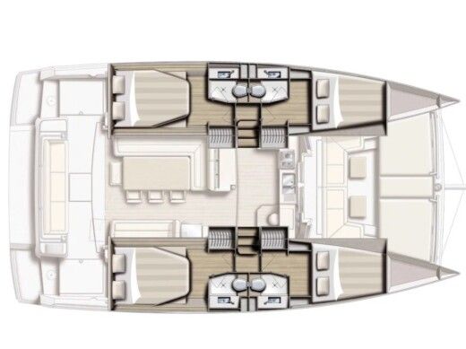 Catamaran  Bali 4.1 Plan du bateau