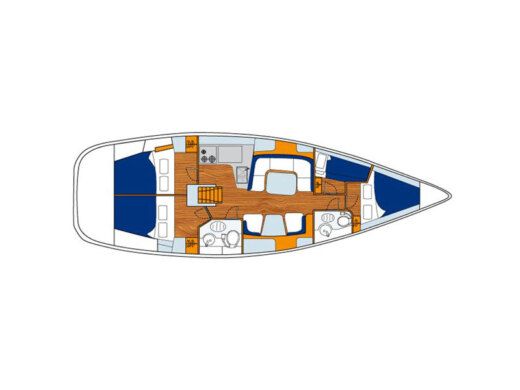 Sailboat JEANNEAU SUN ODYSSEY 43' boat plan
