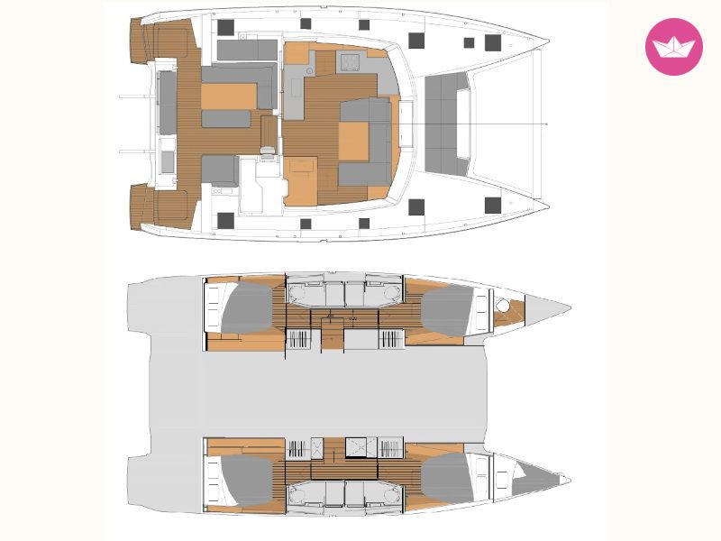 Catamaran Fountaine Pajot Elba 45 13m 5