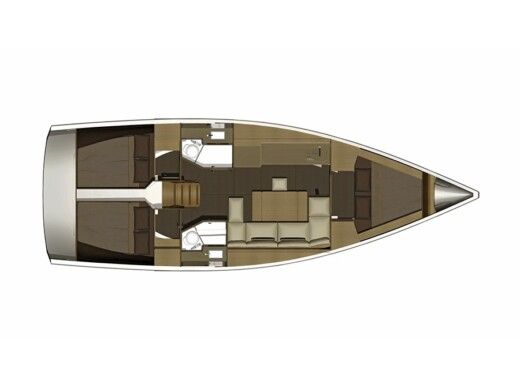 Sailboat DUFOUR 382 Grand Large Boat layout