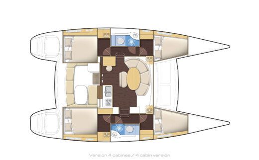 Catamaran Lagoon Lagoon 380 Plattegrond van de boot