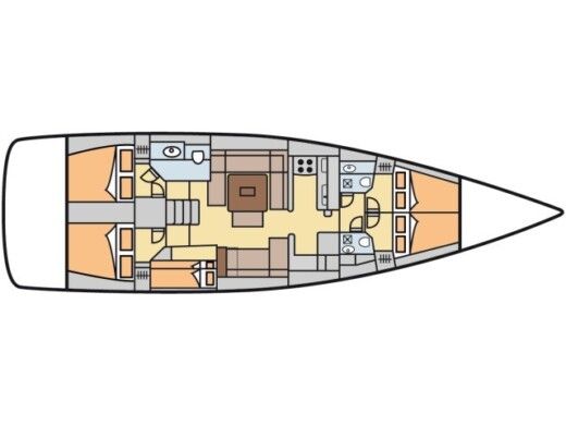 Sailboat DUFOUR 520 GL Boat layout