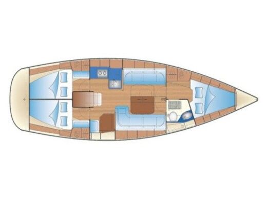 Sailboat BAVARIA 38 CRUISER Boot Grundriss