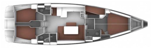 Sailboat Bavaria 51 Cruiser Plan du bateau