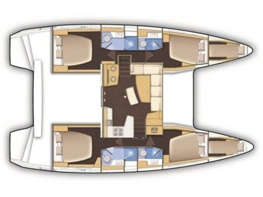 Catamaran  Lagoon 46 (6 cab.) Plan du bateau