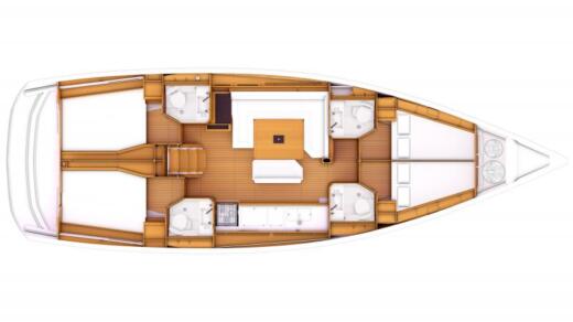 Sailboat Jeanneau Sun Odyssey 469 Plano del barco