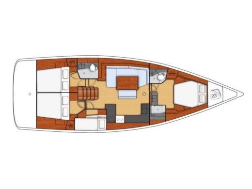 Sailboat BENETEAU OCEANIS 48 Boat layout