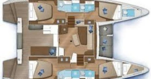 Catamaran Lagoon Lagoon 46 Plattegrond van de boot