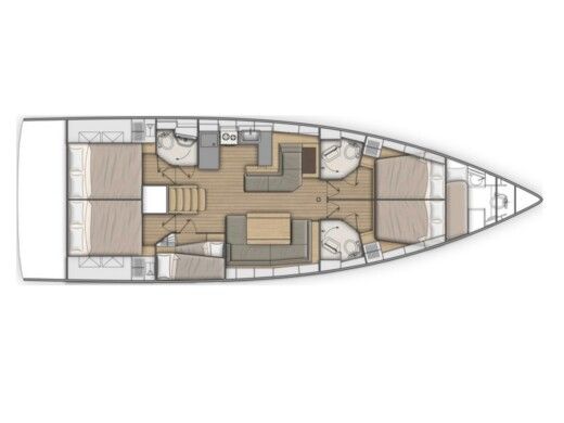Sailboat Beneteau Oceanis 51.1 Boat layout