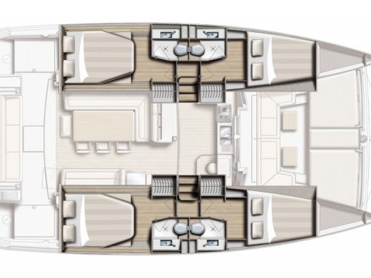 Catamaran  Bali 4.1 Plan du bateau