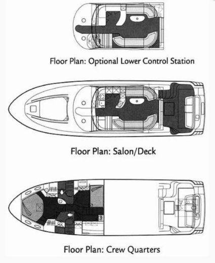 Motor Yacht Sea Ray Flybridge Boat design plan