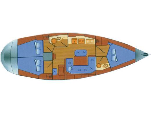 Sailboat  Bavaria 41 boat plan