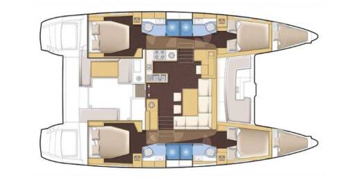 Motorboat Lagoon Lagoon 400 boat plan