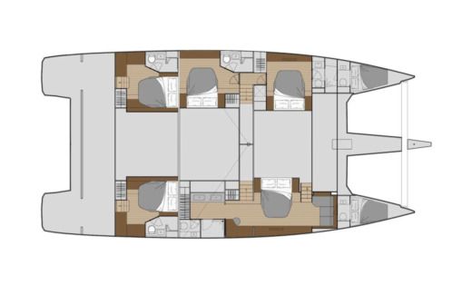 Catamaran Fountaine Pajot Alegria 67 Boat layout