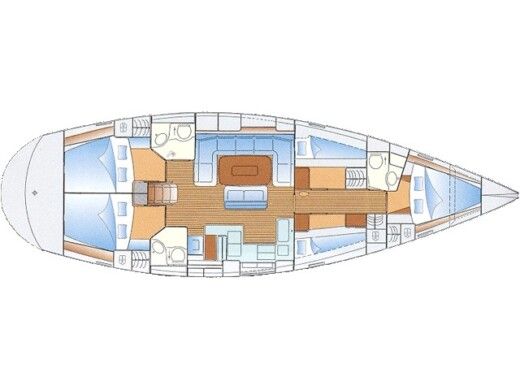 Sailboat BAVARIA 50 Cruiser boat plan