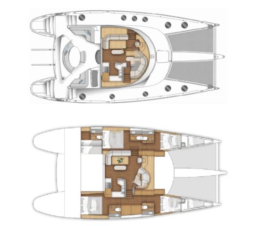Catamaran Fountaine Pajot Eleuthera 60 Plan du bateau