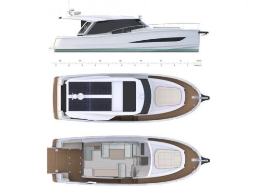 Motorboat Greenline Yachts Greenline 39 Boot Grundriss