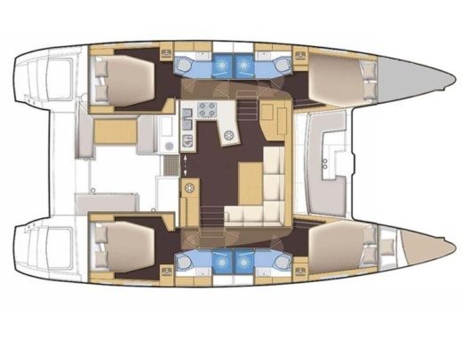 Catamaran Lagoon 450 Sport Boat design plan