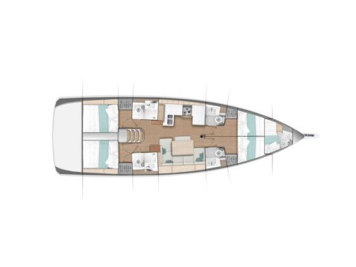 Sailboat Jeanneau Sun Odyssey 490 Plan du bateau