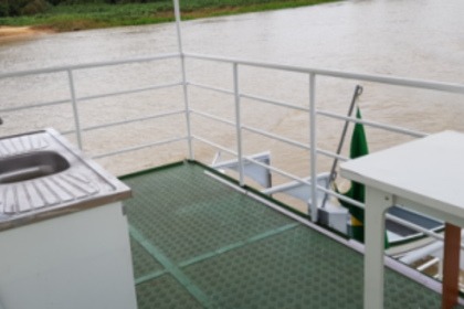 Relax aboard this houseboat in Pantanal