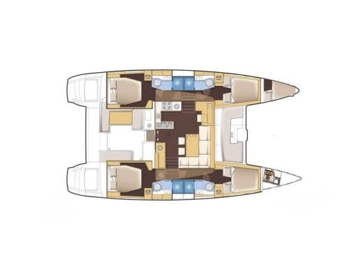 Catamaran  Lagoon 450 Fly boat plan