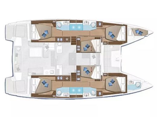 Catamaran Lagoon Lagoon 50 Boat layout