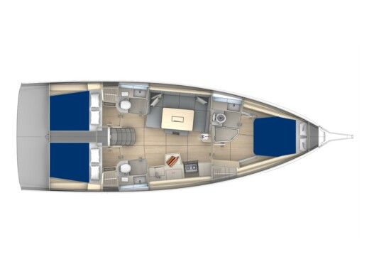 Sailboat  Sunsail 41.3 Plan du bateau