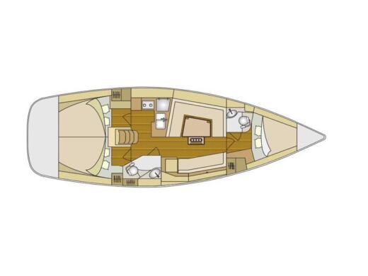 Sailboat Elan Impression 384 Boat layout