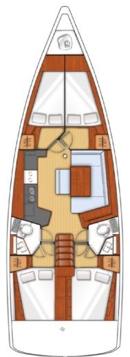 Sailboat BENETEAU OCEANIS 45 boat plan