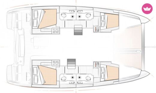 Catamaran Beneteau excess 12 Plano del barco