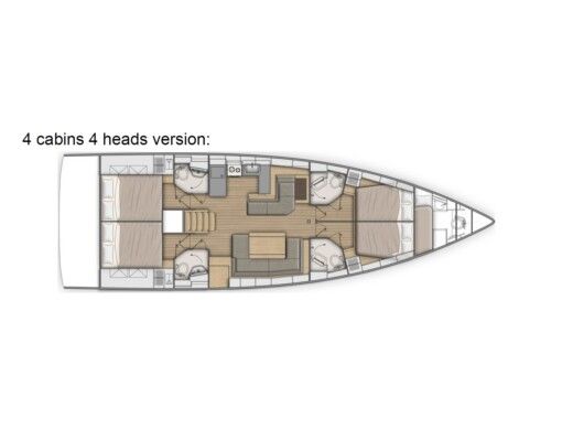 Sailboat BENETEAU OCEANIS 51.1 boat plan