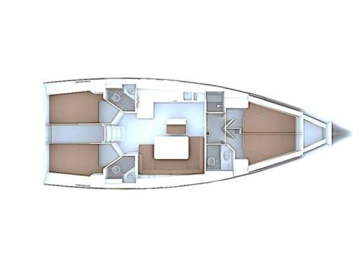 Sailboat BAVARIA 46 CRUISER Boot Grundriss