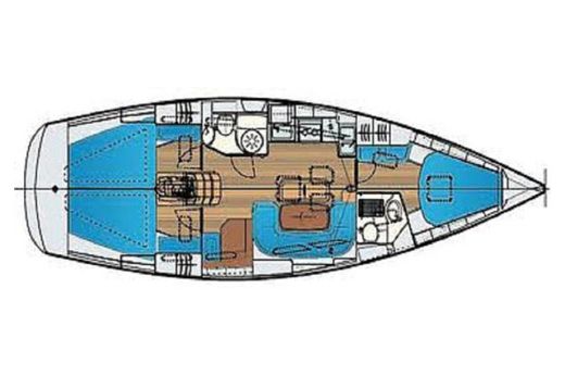 Sailboat Bavaria 40 Cruiser Boat layout