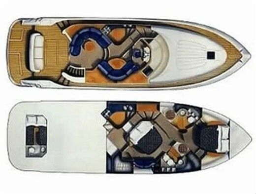 Motor Yacht Fairline Squadron 52 boat plan