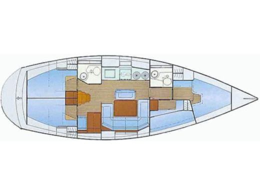 Sailboat BAVARIA 44 Boat layout